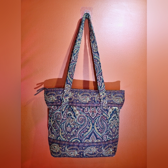 Vera Bradley Tote Medium Mocha Fall Print 1996 - Picture 2 of 11